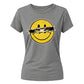 Edgy Ripped Smiley Face Graphic ladies fit T-Shirt