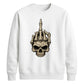 Edgy skeleton hand print graphic Halloween Unisex Sweatshirt