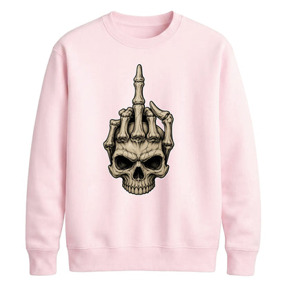 Edgy skeleton hand print graphic Halloween Unisex Sweatshirt