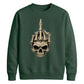 Edgy skeleton hand print graphic Halloween Unisex Sweatshirt