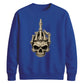 Edgy skeleton hand print graphic Halloween Unisex Sweatshirt