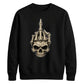 Edgy skeleton hand print graphic Halloween Unisex Sweatshirt