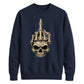 Edgy skeleton hand print graphic Halloween Unisex Sweatshirt