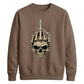 Edgy skeleton hand print graphic Halloween Unisex Sweatshirt