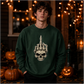 Edgy skeleton hand print graphic Halloween Unisex Sweatshirt