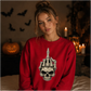Edgy skeleton hand print graphic Halloween Unisex Sweatshirt