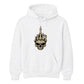 Edgy skull middle finger graphic print Halloween hoodie