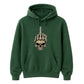Edgy skull middle finger graphic print Halloween hoodie