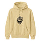 Edgy skull middle finger graphic print Halloween hoodie