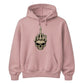 Edgy skull middle finger graphic print Halloween hoodie