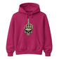 Edgy skull middle finger graphic print Halloween hoodie