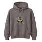 Edgy skull middle finger graphic print Halloween hoodie