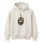 Edgy skull middle finger graphic print Halloween hoodie
