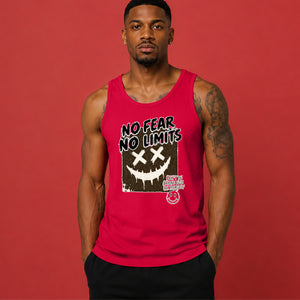 Edgy Urban No Fear No Limits Streetwear Men Tank Top