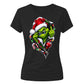 Edgy cheeky grinch zipper graphic Christmas Ladies T-Shirt