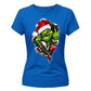 Edgy cheeky grinch zipper graphic Christmas Ladies T-Shirt