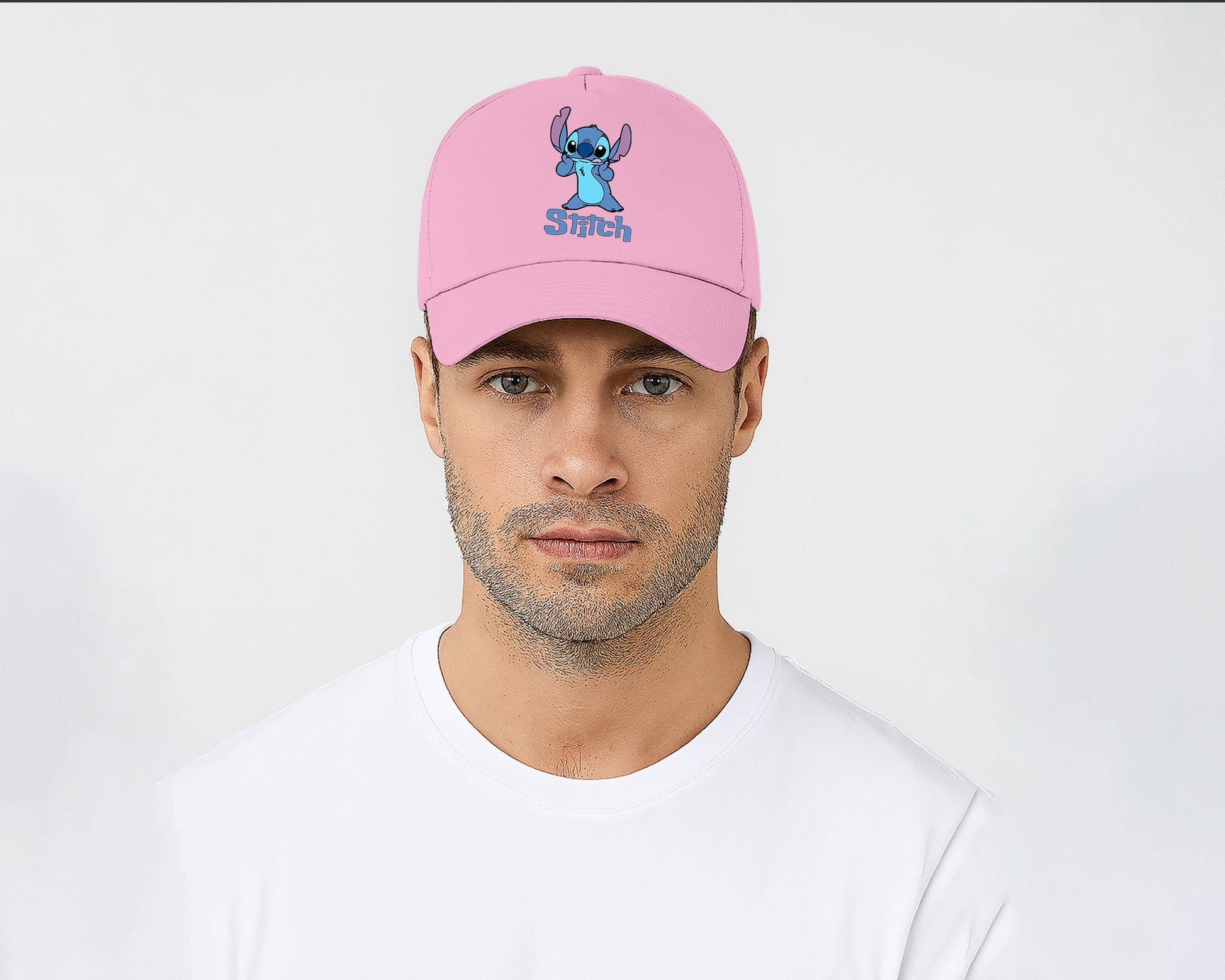 Stitch Cap, Cute Cartoon Baseball Hat for Men & Women, Streetwear Lovers Gift Pre-Curved Peak Hat M8404