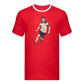 England No4 Midfield Star Illustration Football Ringer T-Shirt
