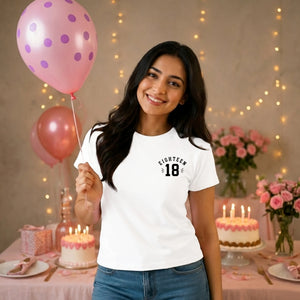 18th Birthday Ladies T-shirt Eighteen Main Character Energy