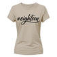 Elegant Hashtag Eighteen 18th Birthday Ladies T-Shirt