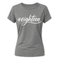 Elegant Hashtag Eighteen 18th Birthday Ladies T-Shirt