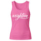 Elegant Hashtag Eighteen Cursive 18 Birthday Ladies Tank Top