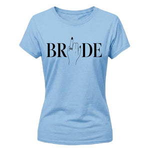 Elegant Ring Finger Graphic Engagement Bride Ladies T-Shirt
