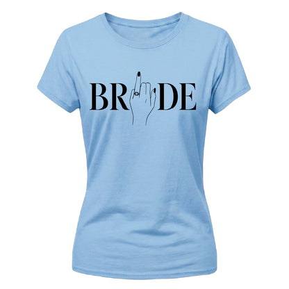 Elegant Ring Finger Graphic Engagement Bride Ladies T-Shirt