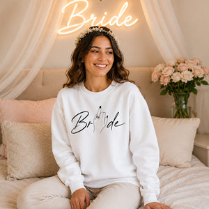 Elegant Script Ring Finger Graphic Bride Unisex Sweatshirt