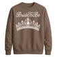 Elegant Tiara Crown Pearl Graphic Bride Unisex Sweatshirt