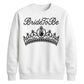 Elegant Tiara Crown Pearl Graphic Bride Unisex Sweatshirt
