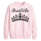 Elegant Tiara Crown Pearl Graphic Bride Unisex Sweatshirt