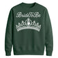 Elegant Tiara Crown Pearl Graphic Bride Unisex Sweatshirt