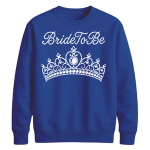 Elegant Tiara Crown Pearl Graphic Bride Unisex Sweatshirt