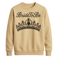 Elegant Tiara Crown Pearl Graphic Bride Unisex Sweatshirt