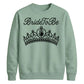 Elegant Tiara Crown Pearl Graphic Bride Unisex Sweatshirt