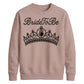 Elegant Tiara Crown Pearl Graphic Bride Unisex Sweatshirt