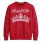 Elegant Tiara Crown Pearl Graphic Bride Unisex Sweatshirt