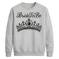 Elegant Tiara Crown Pearl Graphic Bride Unisex Sweatshirt