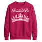Elegant Tiara Crown Pearl Graphic Bride Unisex Sweatshirt