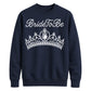 Elegant Tiara Crown Pearl Graphic Bride Unisex Sweatshirt