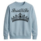 Elegant Tiara Crown Pearl Graphic Bride Unisex Sweatshirt