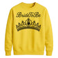 Elegant Tiara Crown Pearl Graphic Bride Unisex Sweatshirt