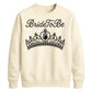 Elegant Tiara Crown Pearl Graphic Bride Unisex Sweatshirt
