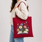 Enchanted floral open book and butterflies cotton Tote Bag