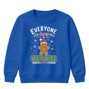 Everyone Loves A Ginger Graphic Christmas Kids Sweatshirt