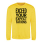Exceed Your Expectations Slogan Unisex Sweatshirt
