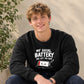 Exhausted battery introvert Funny Memes Unisex Sweatshirt