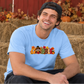 Fall GOBBLE turkey block text Thanksgiving Unisex T-Shirt