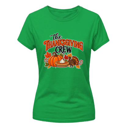 Festive autumn crew graphic Thanksgiving Ladies T-Shirt